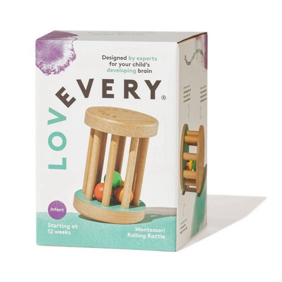 Lovevery Montessori Rolling Rattle baby toy NEW in box - Picture 2 of 11